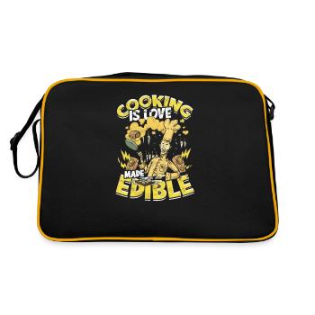 Cuisiner est comestible par l’amour - Cuisiner - Sac Retro - noir/or - Dos