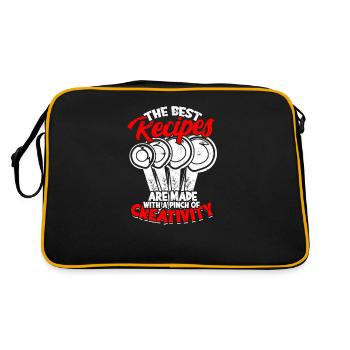 best recipes are made with a pinch of creativity - Retro Bag - black/gold - Back