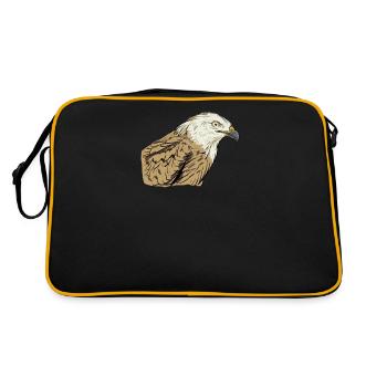 Red kite I bird of prey pickling motif for falconer - Retro Bag - black/gold - Back