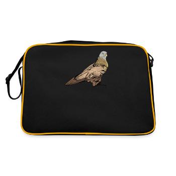 Red kite I bird of prey pickling motif for falconer - Retro Bag - black/gold - Back