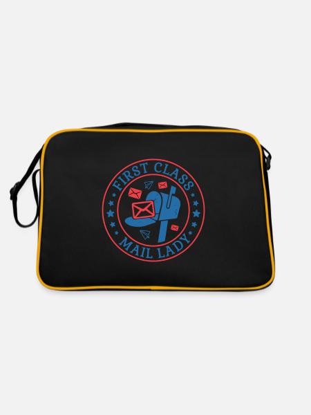 Postman Postman Postman Postman - Retro Bag - black/gold - Back