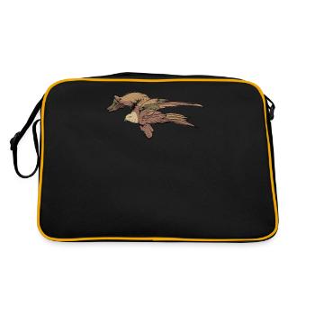 Red kite I bird of prey pickling motif for falconer - Retro Bag - black/gold - Back