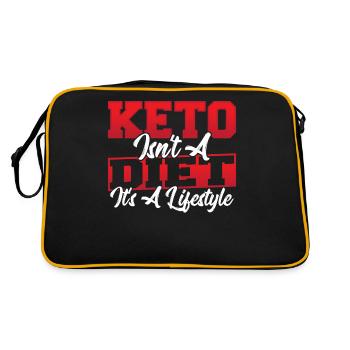 Keto Isn't A Diet It's A Lifestyle Keto Diet Keto - Retro Bag - black/gold - Back