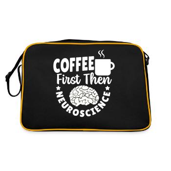 Coffee First Then Neuroscience Neuroscientist - Retro Bag - black/gold - Back