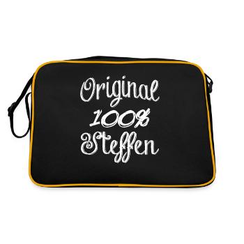 Original 100% Steffen - Retro Tasche - Schwarz/Gold - Hinten