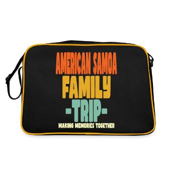American Samoa Family Trip Vacations - Retro Bag - black/gold - Back