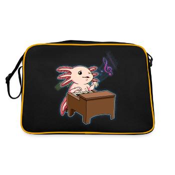 Axolotl Pianiste - Sac Retro - noir/or - Dos