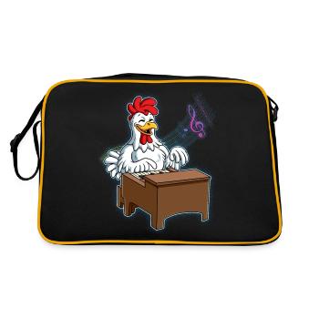 Joueur de piano de poulet - Sac Retro - noir/or - Dos