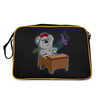 Pianiste Koala - Sac Retro - noir/or - Dos