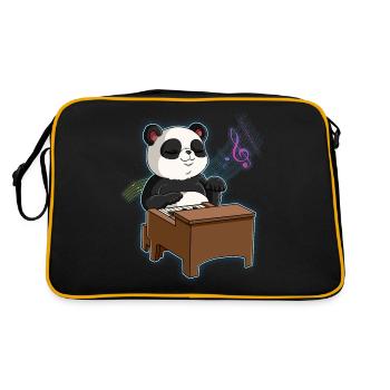 Panda Pianiste - Sac Retro - noir/or - Dos