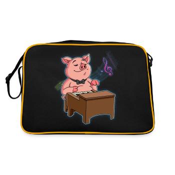 Pig Pianiste - Sac Retro - noir/or - Dos