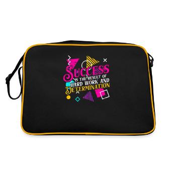 Le succès est le résultat d’un travail acharné et - Sac Retro - noir/or - Dos