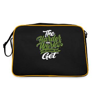 Plus vous travaillez dur, plus vous avez de chance - Job - Sac Retro - noir/or - Dos