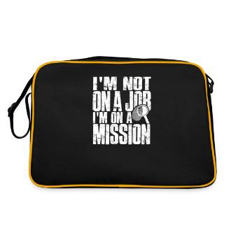 I'm not on a job, I'm on a mission - Job - Retro Bag - black/gold - Back