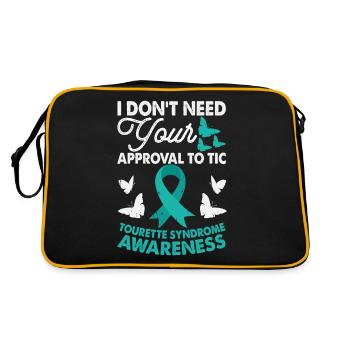 Do not need permission Tourette's syndrome - Retro Bag - black/gold - Back