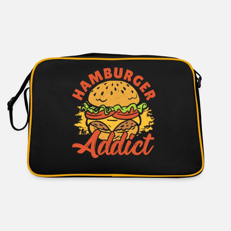 Hamburger Addict Hamburger Fast Food Lover Retro Bag