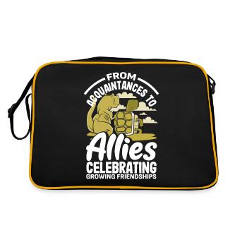 Des connaissances aux alliés célébrant la croissance - Sac Retro - noir/or - Dos