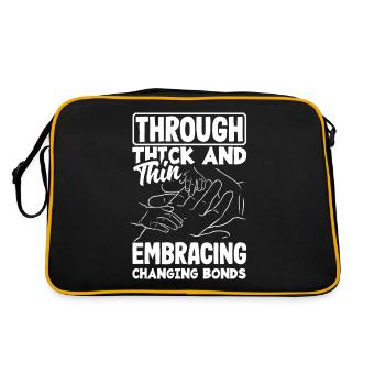 Through Thick and Thin Embracing Changing Bonds - Retro Bag - black/gold - Back