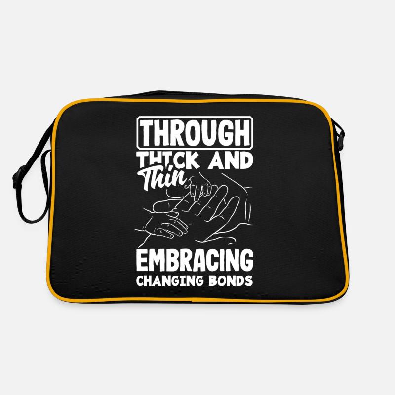 Through Thick and Thin Embracing Changing Bonds Retro Tasche