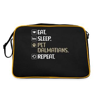 Cadeaux pour les amoureux dalmates - Sac Retro - noir/or - Dos