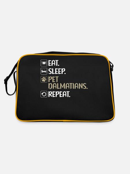 Cadeaux pour les amoureux dalmates - Sac Retro - noir/or - Dos