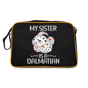 Cadeaux pour les amoureux dalmates - Sac Retro - noir/or - Dos