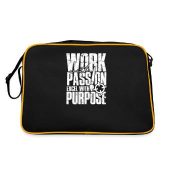 Work with passion, excel with purpose - Job - Retro Bag - black/gold - Back