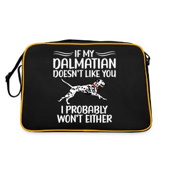 Cadeaux pour les amoureux dalmates - Sac Retro - noir/or - Dos