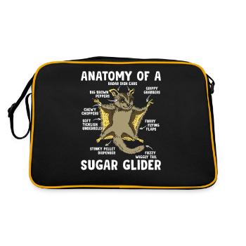 Anatomy of the Sugar Glider owner Sugar Gliders - Retro Bag - black/gold - Back
