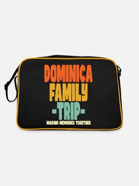 Dominica Family Trip Holidays - Retro Bag - black/gold - Back