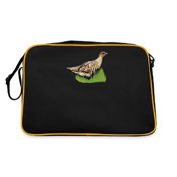 Partridge I Chicken Birds Small Game Motif for Hunters - Retro Bag - black/gold - Back
