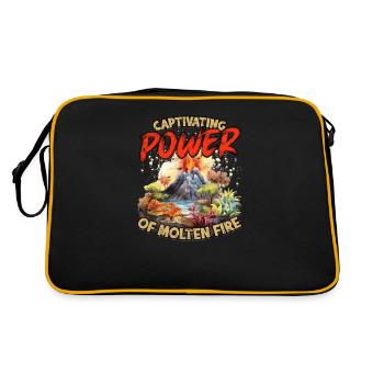 Captivating power of molten fire - Volcano - Retro Bag - black/gold - Back