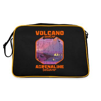 Volcano seeker, adrenaline believer - Volcano - Retro Bag - black/gold - Back