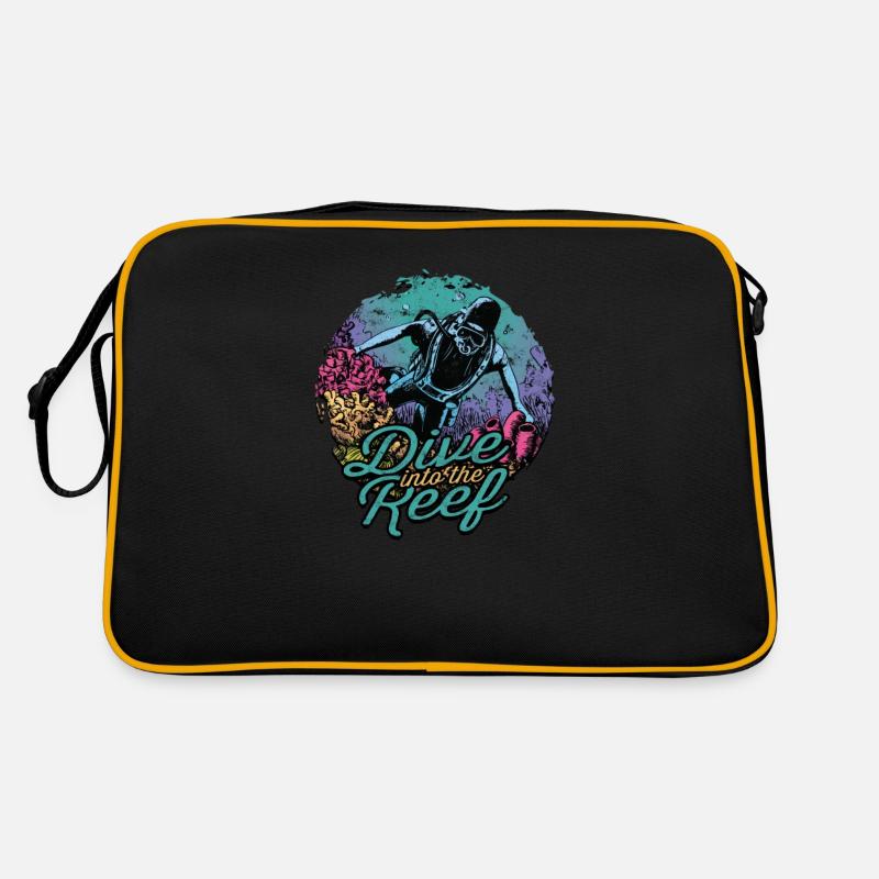 Tauchen Sie in das Riff - Reef Retro Tasche