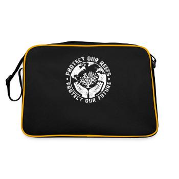 Protect our reefs, protect our future - Reef - Retro Bag - black/gold - Back