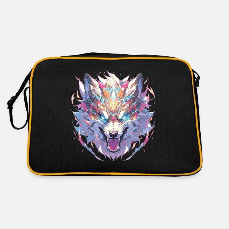 Wolf Wolves Animal Wild Animals Wolf Head Retro Bag
