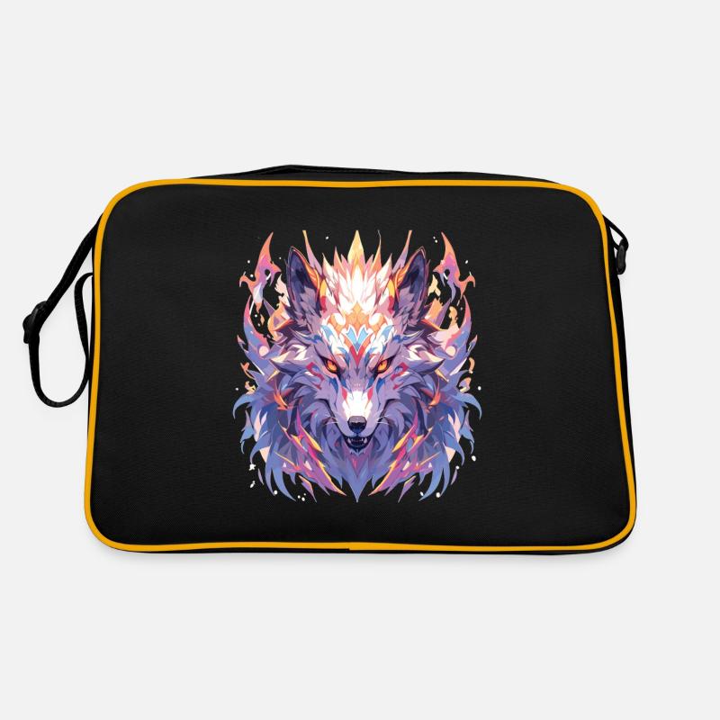 Wolf Wolves Animal Wild Animals Wolf Head Retro Bag