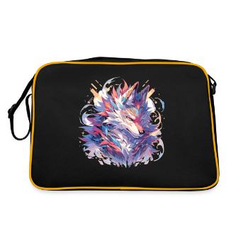 Renard Renard Renard Bébé Habitant de la forêt - Sac Retro - noir/or - Dos