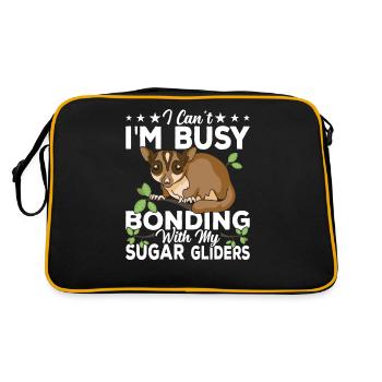 Bindung Mit Sugar Gliders Sugar Glider Besitzer - Retro Tasche - Schwarz/Gold - Hinten