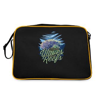 Make waves, save reefs - Reef - Retro Bag - black/gold - Back