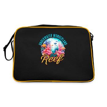 Underwater wonderland: The reef - Reef - Retro Bag - black/gold - Back