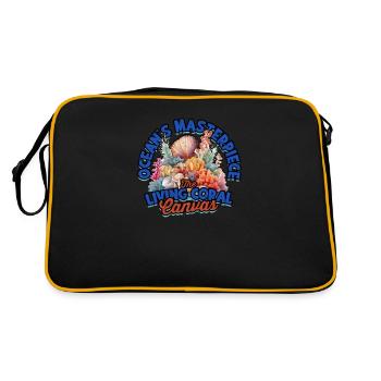 Ocean's masterpiece: The living coral canvas - - Retro Bag - black/gold - Back