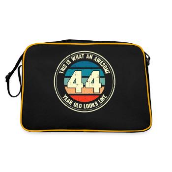 44e anniversaire pour que vous voyiez avec 44 cadeaux rétro - Sac Retro - noir/or - Dos