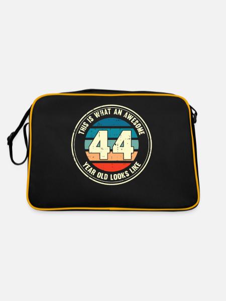 44e anniversaire pour que vous voyiez avec 44 cadeaux rétro - Sac Retro - noir/or - Dos