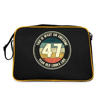 47e anniversaire pour que vous voyiez avec 47 cadeaux rétro - Sac Retro - noir/or - Dos