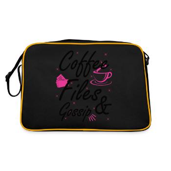 Coffee, Files & Gossip - HR Staff - Retro Bag - black/gold - Back