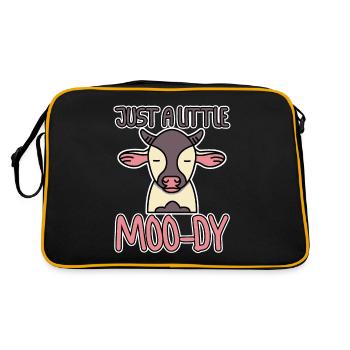 Just A Little Moo-dy - Retro Bag - black/gold - Back