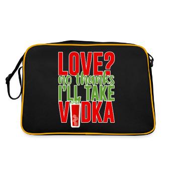 Love, No Thanks, I'll Take Vodka 2 - Retro Tasche - Schwarz/Gold - Hinten