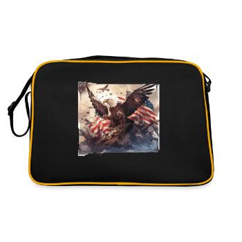 Common Eagle America America Flag Usa - Retro Bag - black/gold - Back