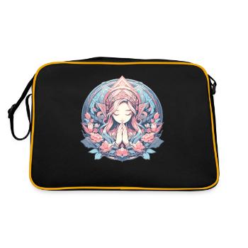 Meditation, mindfulness, relaxation, tranquility - Retro Bag - black/gold - Back